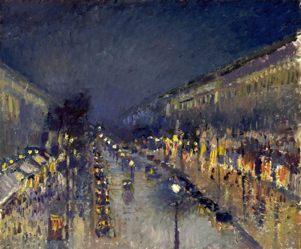 Boulevard Montmartre, effet de nuit